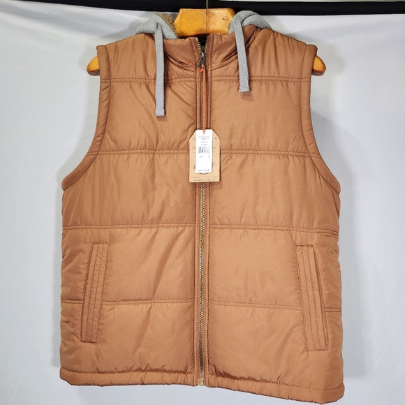 NWT Weatherproof Brown Quilted Vest with High Collar - Picture 1 of 8